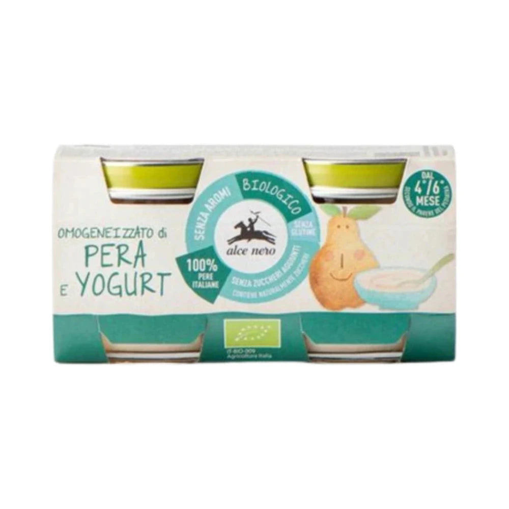 Alce Nero Petit Pot Poire et Yaourt bio 2 x 80 g – emballage