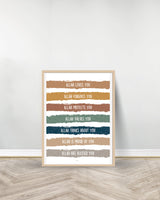Ensemble de 3 Tableaux décoratifs - Allah Affirmation | Douaa | Ayat Al Kursi  - Bois