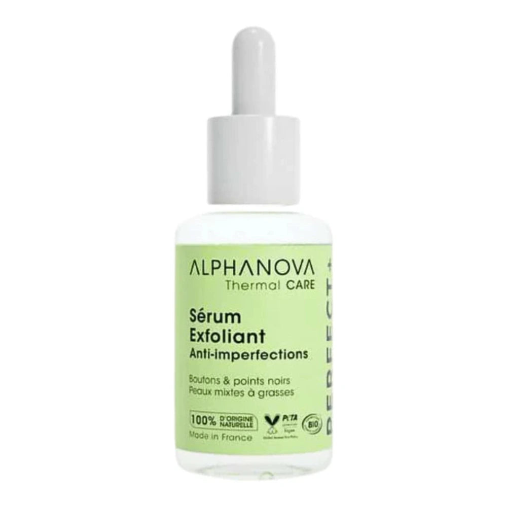 Sérum exfoliant anti-imperfections Perfect+ Alphanova 30 ml – emballage
