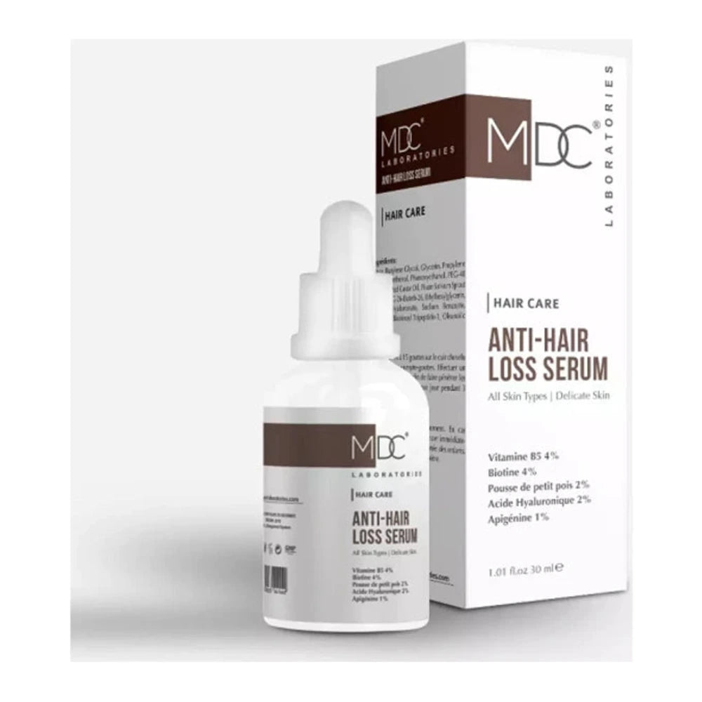 Flacon du sérum anti-chute MDC Hair Care 30 ml