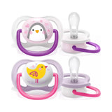 Philips Avent lot de 2 sucettes orthodontiques Ultra Air Animals 0-6 mois fille