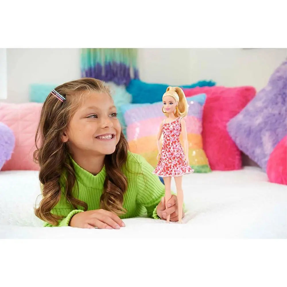 Barbie Fashionistas - Muñeca con Flor Roja Rosa 3A+