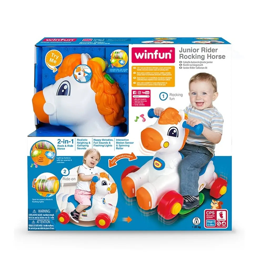 Winfun Cheval à Bascule pour Jeunes Cavaliers - 12-36M