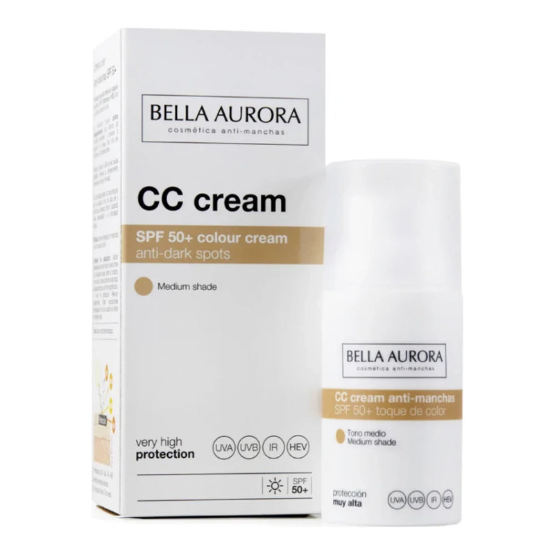Crema CC Bella Aurora FPS 50+ medio 30 ml