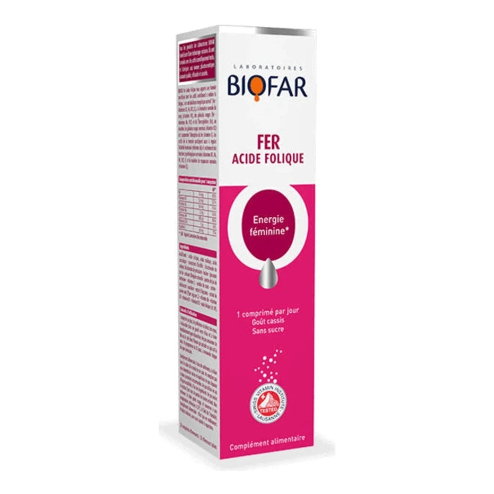 Biofar Fer Acide Folique – boîte de 20