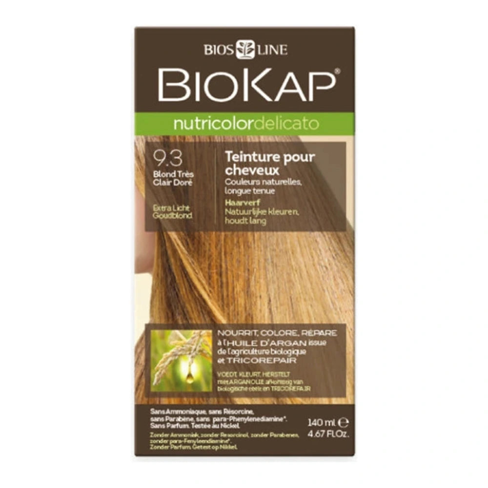 Biokap Nutricolor Delicato coloration 9.3 blond très clair doré – boîte