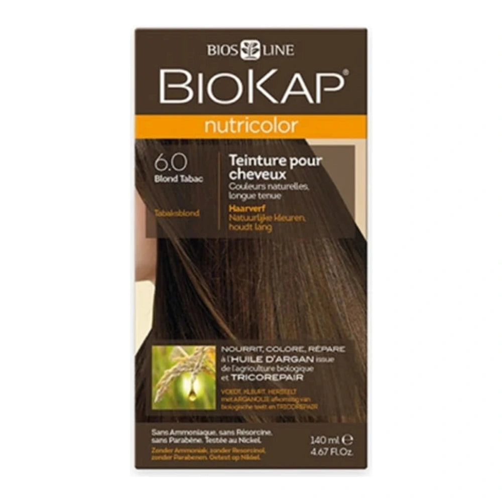 Coloration Biokap Nutricolor 6.0 Blond Tabac – boîte
