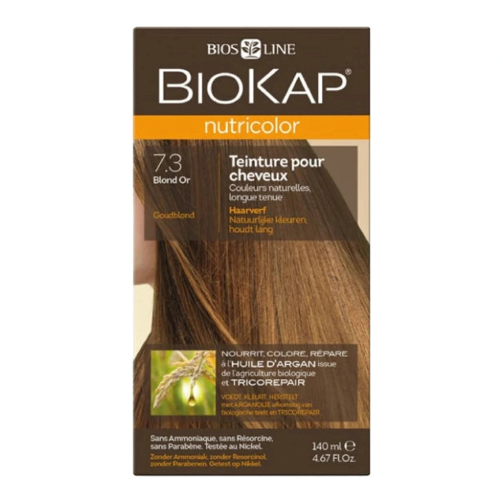 Biokap Nutricolor coloration 7.3 blond doré – boîte