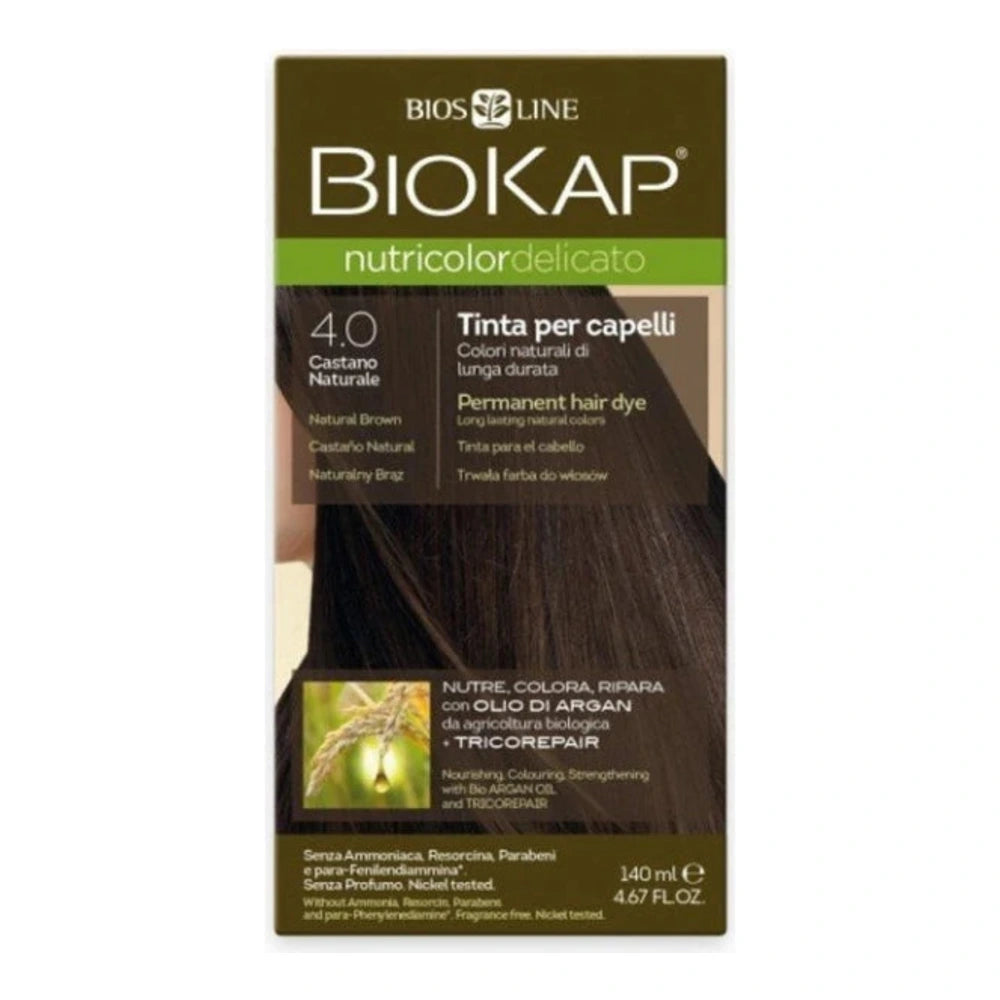 Biokap Nutricolor Delicato 4.0 Châtain Naturel – boîte de coloration