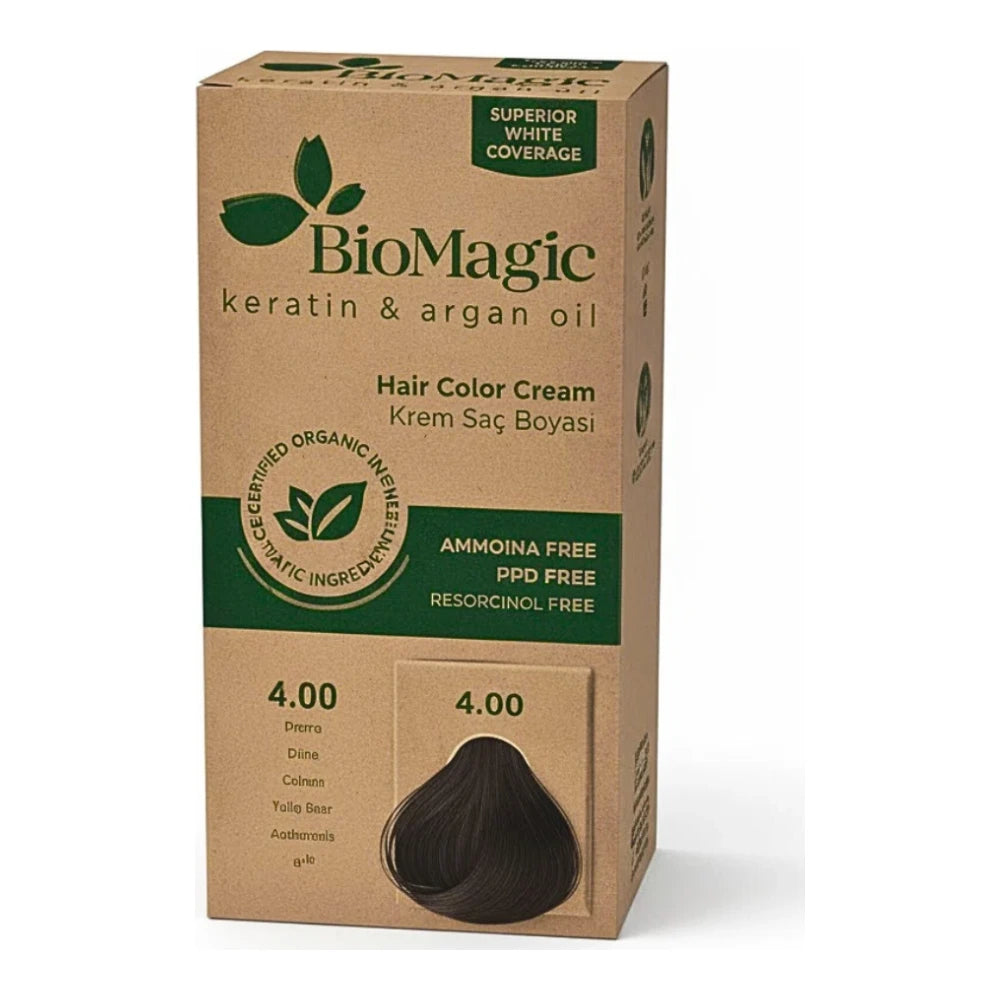 Biomagic crème colorante sans ammoniaque 4/00 Châtain