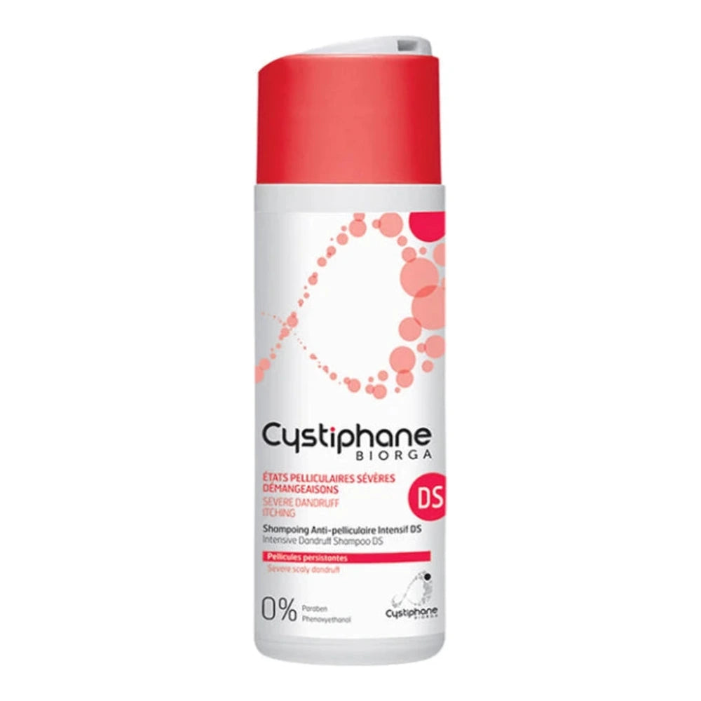 Flacon du shampoing anti-pelliculaire intensif Biorga Cystiphane DS 200 ml
