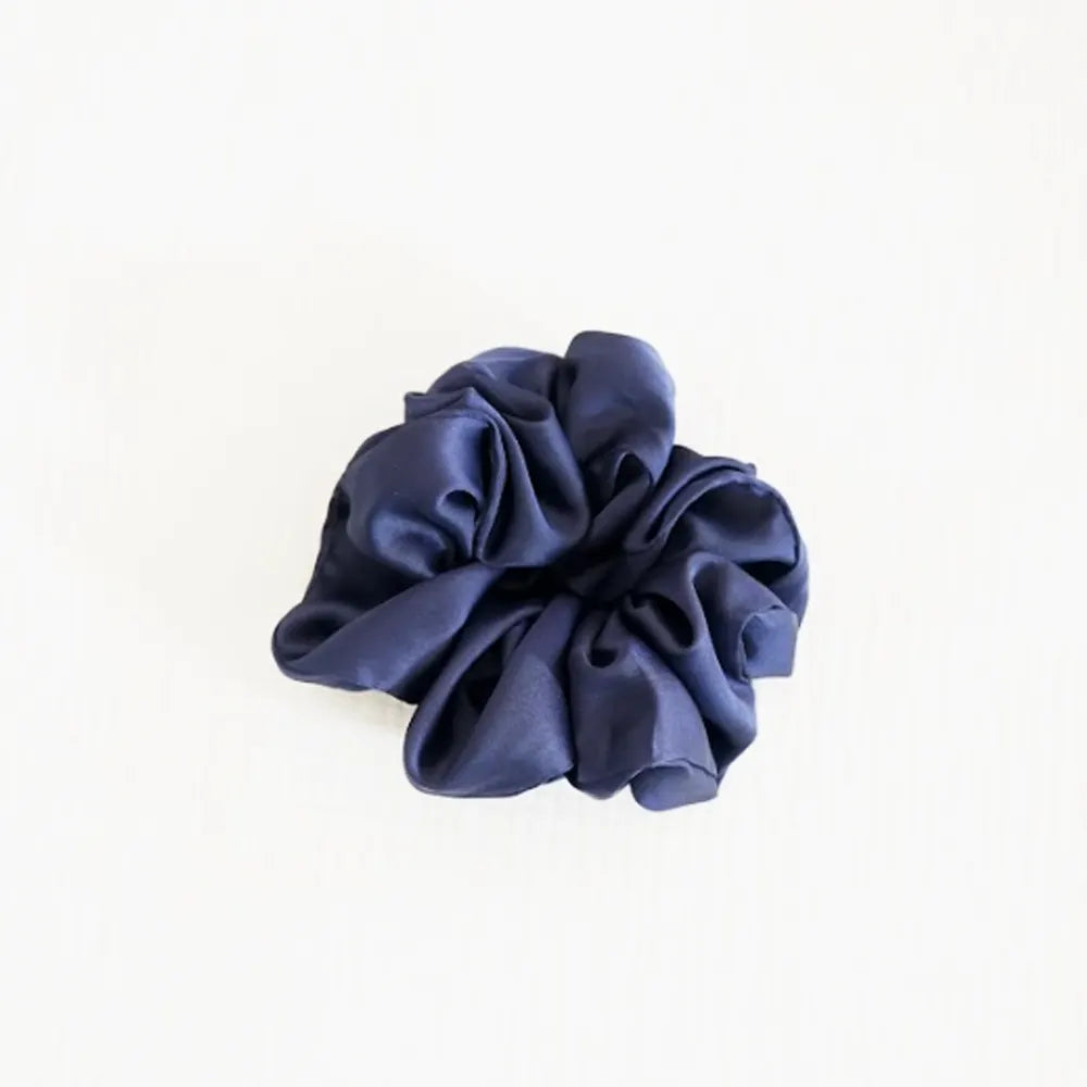 Bambidou Chouchou en Soie - Bleu Marine