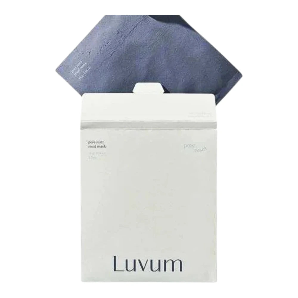 Boîte de masques en feuille à l'argile Luvum Pore Reset Mud Mask