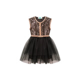 Caftan Robe pour Fille Sans Manches - Noir Eclat