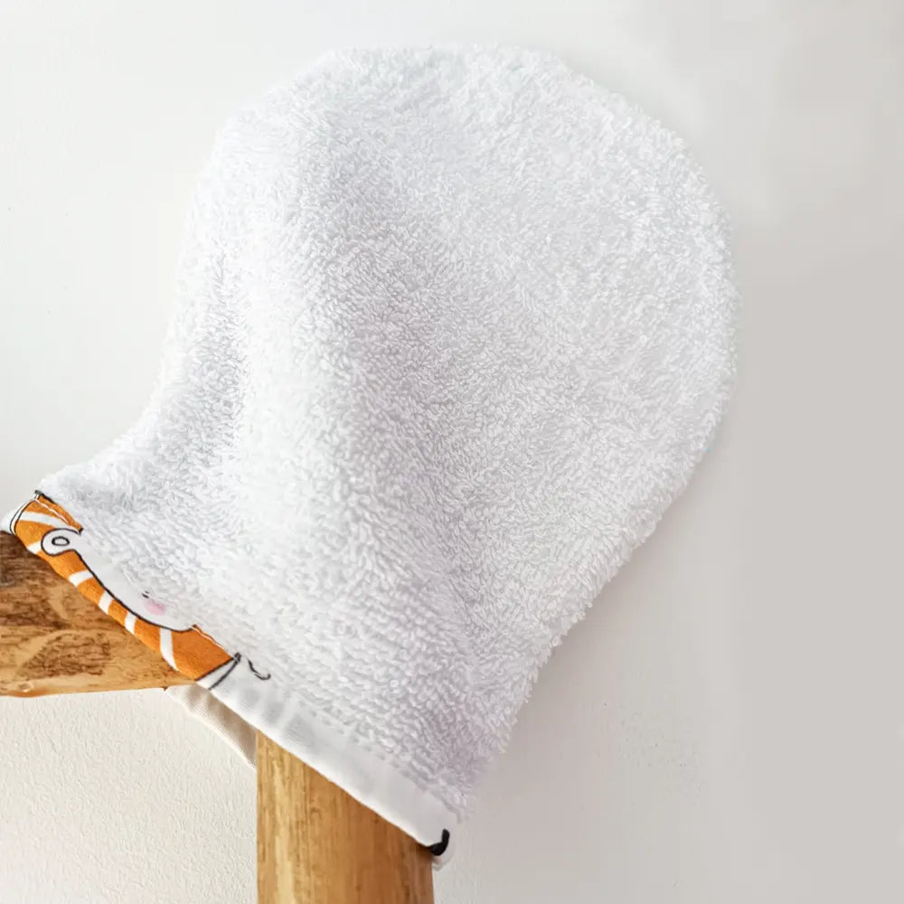 Baby Bulle Cape de Bain & Gant - Feuilles d'Arbre