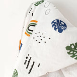 Baby Bulle Cape de Bain & Gant - Feuilles d'Arbre