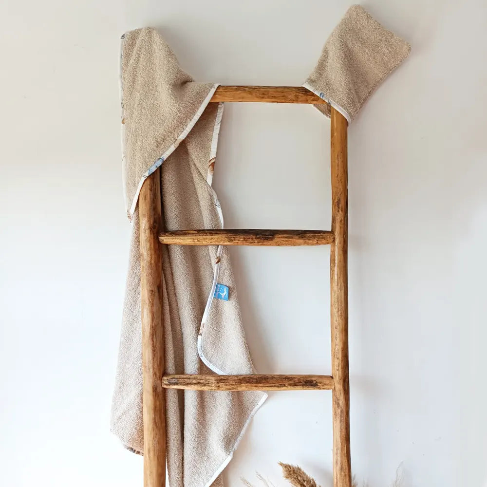 Baby Bulle Cape de Bain & Gant - Beige