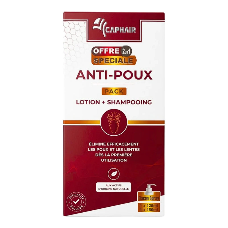 Caphair Pack Anti-Poux Lotion 125 ml + Shampooing 150 ml