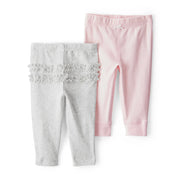 Lot de 2 Pantalons en Coton Bébé Fille Carter's - Gris & Rose