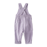 Salopette en Gaze de Coton Bio Bébé Fille Little Planet - Lilas