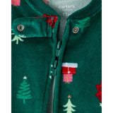 Grenouillère DreamPlush Sapins de Noël Bébé Carter's - Vert