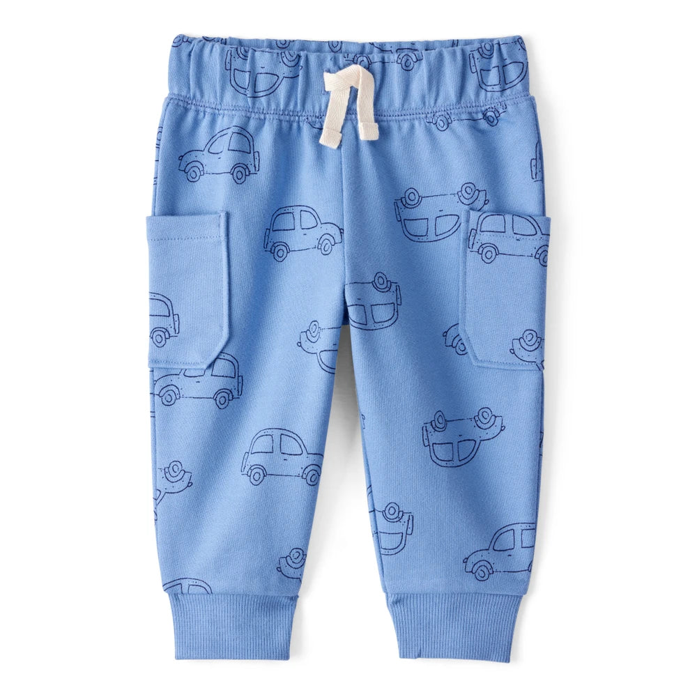 Ensemble Body Little Brother & Pantalon Voitures Bébé Garçon Carter's - Blanc & Bleu