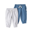Lot de 2 Pantalons en Coton Bio Bébé Garçon Little Planet - Marine & Gris