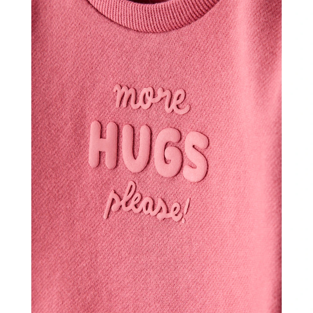 Sweat More Hugs Please Bébé Fille Carter's - Rose