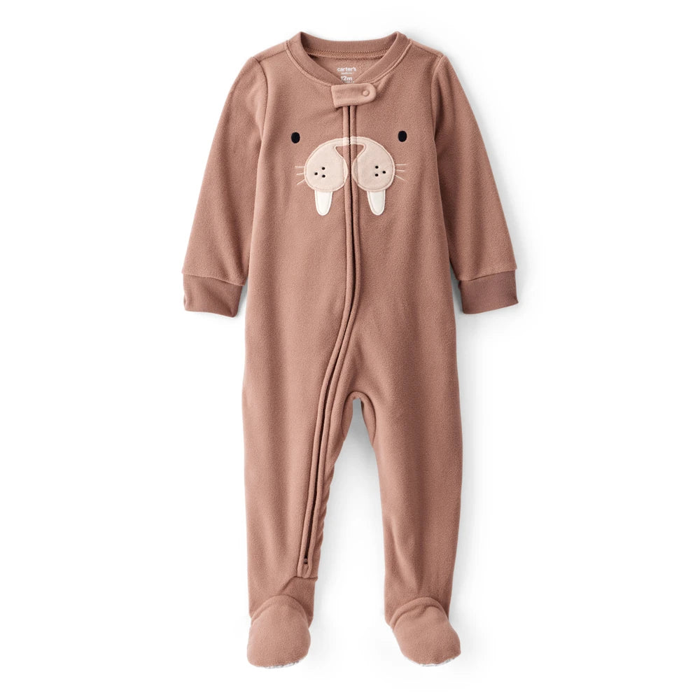 Grenouillère en Polaire Morse Bébé Garçon Carter's - Marron