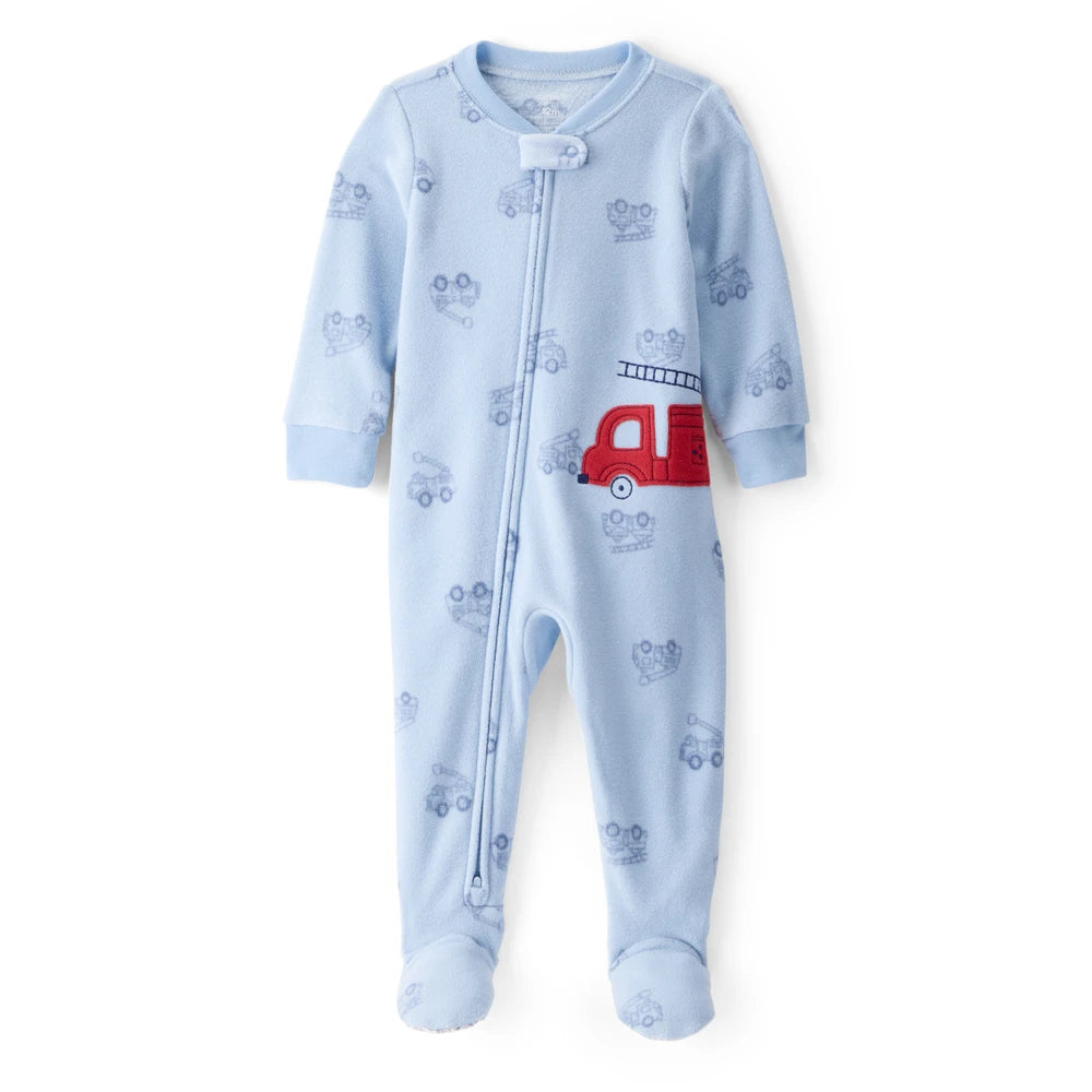 Grenouillère en Polaire Camion de Pompiers Bébé Garçon Carter's - Bleu
