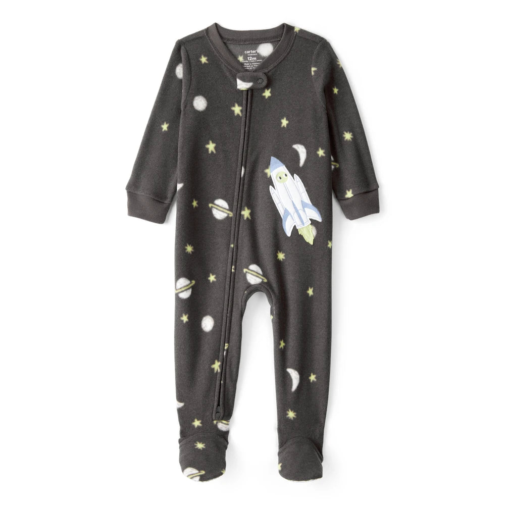 Grenouillère en Polaire Fusée Bébé Garçon Carter's - Gris