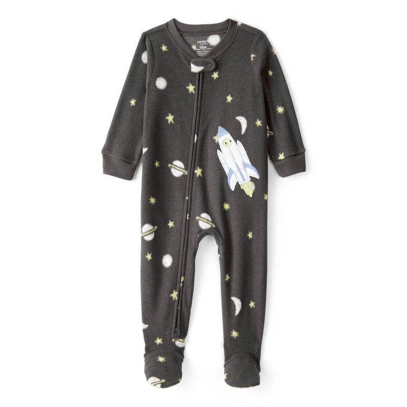 Grenouillère en Polaire Fusée Bébé Garçon Carter's - Gris