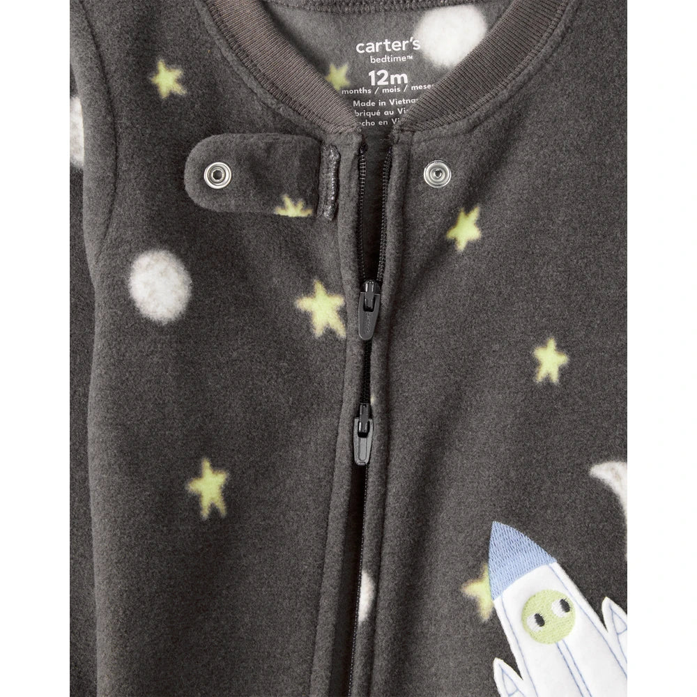Grenouillère en Polaire Fusée Bébé Garçon Carter's - Gris