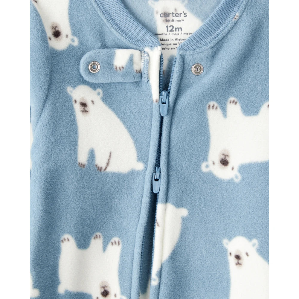 Grenouillère en Polaire Ours Polaire Bébé Garçon Carter's - Bleu