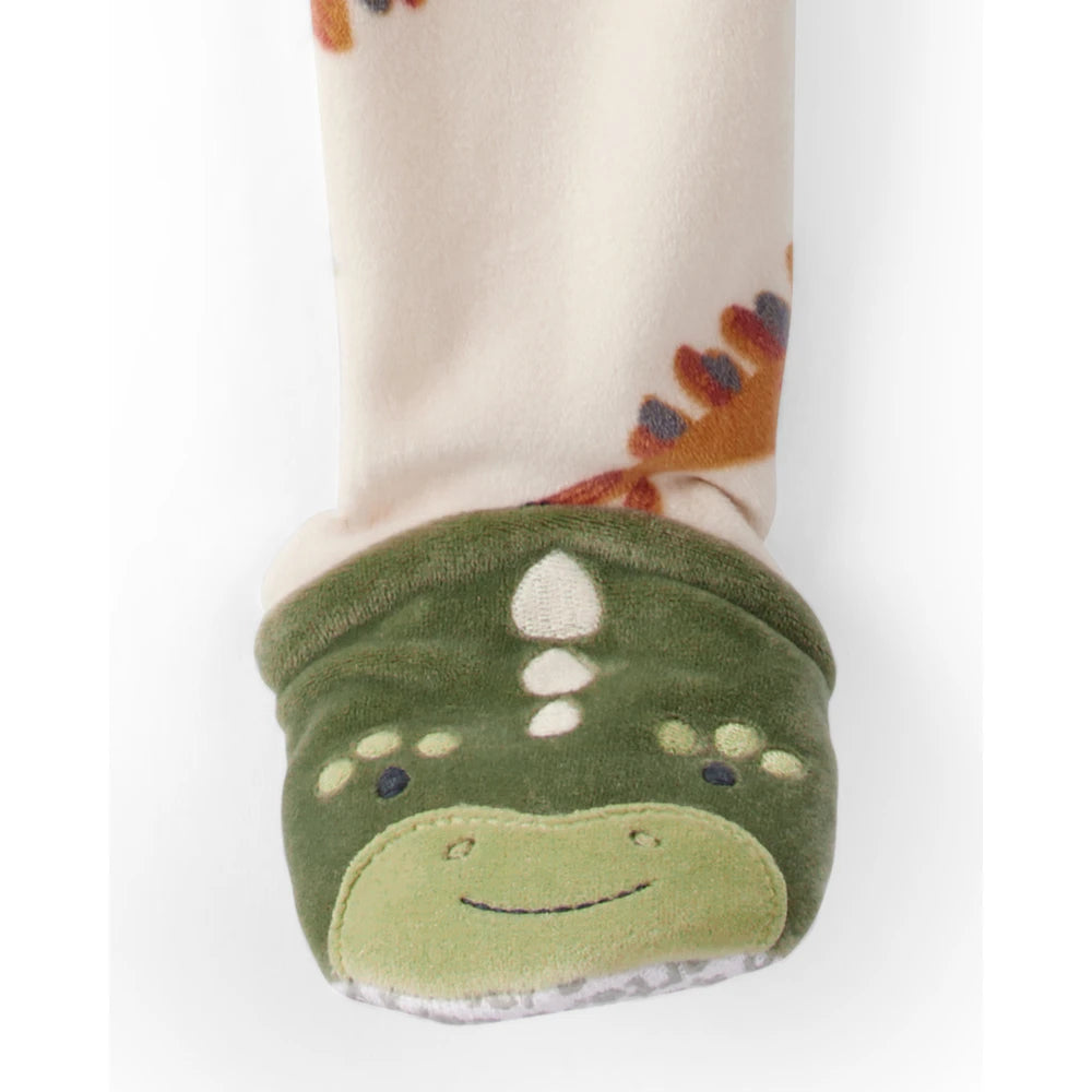 Grenouillère DreamPlush Dinosaures Bébé Garçon Carter's - Beige