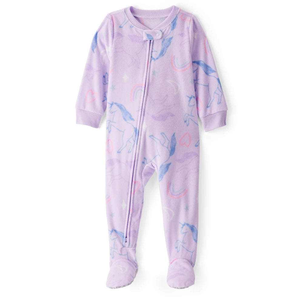 Grenouillère en Polaire Licornes Bébé Fille Carter's - Mauve