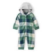 Combinaison en Micropolaire à Carreaux Bébé Garçon Carter's - Vert