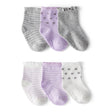 Lot de 6 Paires de Socquettes à Pois Bébé Fille Carter's - Lavande & Gris