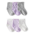 Lot de 6 Paires de Socquettes à Pois Bébé Fille Carter's - Lavande & Gris
