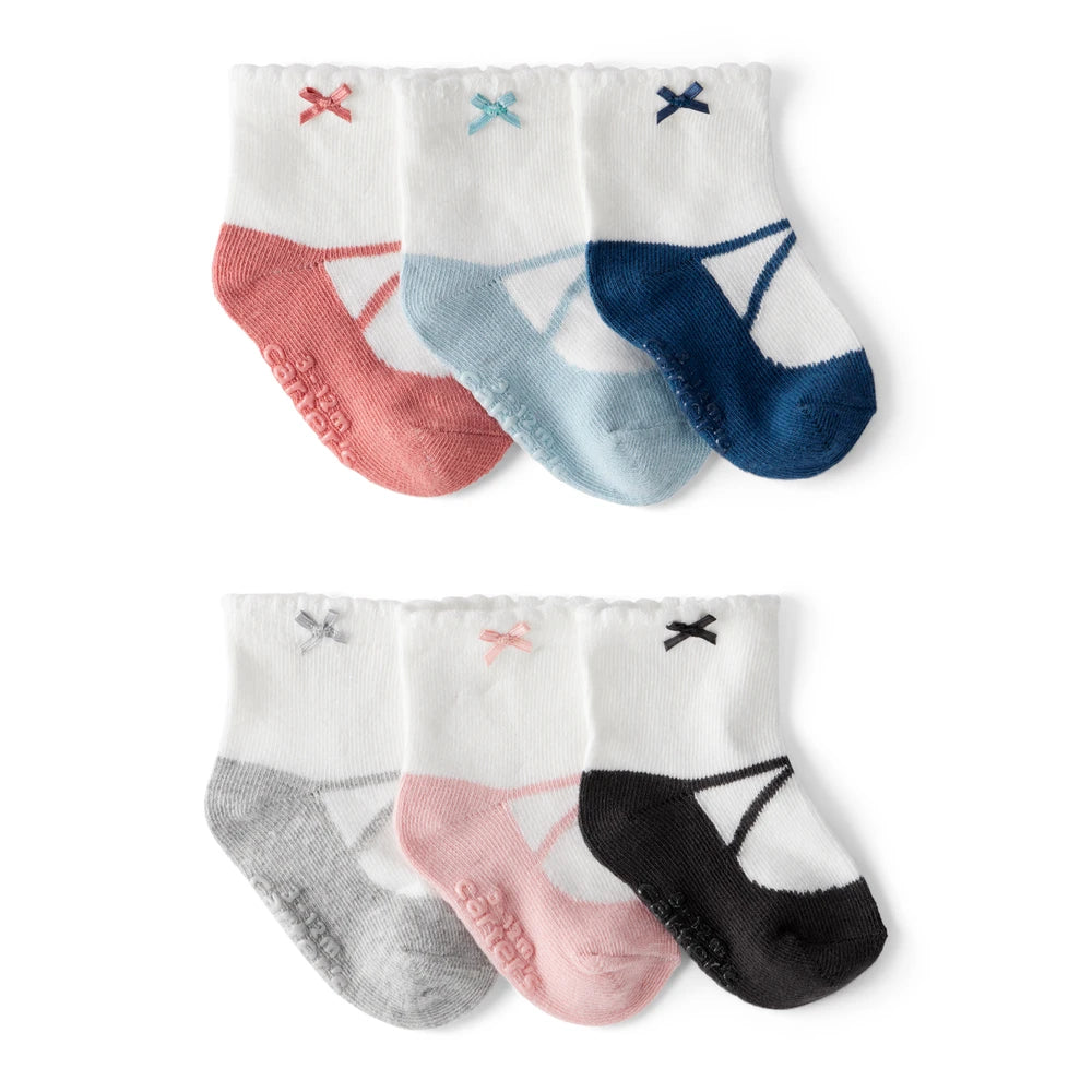Lot de 6 Paires de Socquettes Babies Bébé Fille Carter's - Multi