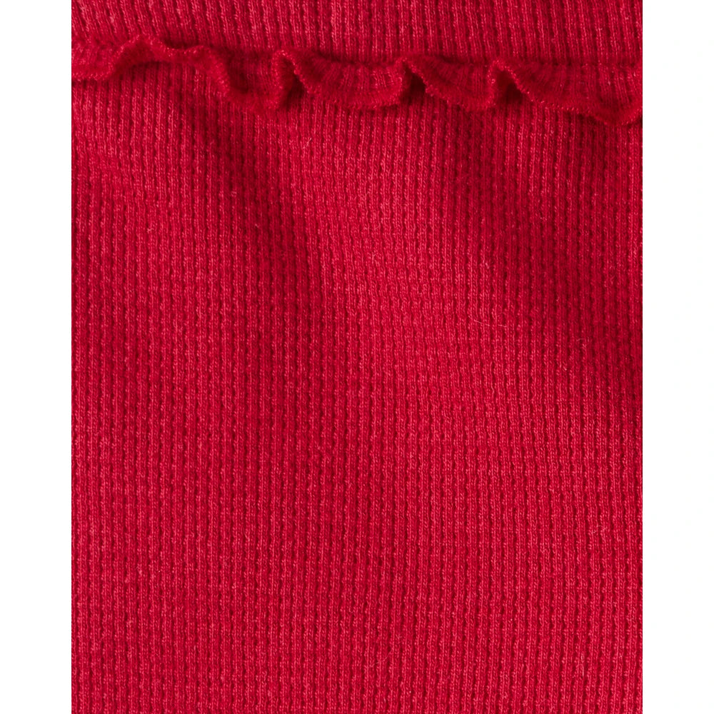 Ensemble Body à Volants Sucre d'Orge & Pantalon Bébé Fille Carter's - Crème & Rouge