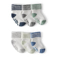 Lot de 6 Paires de Socquettes à Revers Rayés Bébé Garçon Carter's - Vert & Bleu