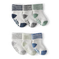 Lot de 6 Paires de Socquettes à Revers Rayés Bébé Garçon Carter's - Vert & Bleu