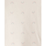 Lot de 4 Bodies à Manches Longues Licorne & Arc-en-ciel Bébé Fille Carter's - Marine & Blanc