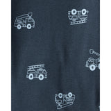 Lot de 4 Bodies à Manches Longues Chantier & Rayures Bébé Garçon Carter's - Blanc & Marine