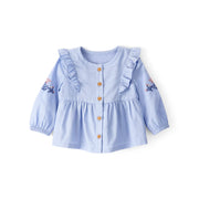 Haut Brodé à Manches Longues Bébé Fille OshKosh - Bleu