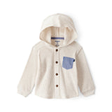 Haut à Capuche Gaufré à Manches Longues Bébé Garçon OshKosh - Beige