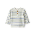 Haut Henley Rayé à Manches Longues Bébé Garçon OshKosh - Gris