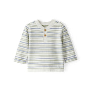Haut Henley Rayé à Manches Longues Bébé Garçon OshKosh - Gris