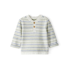 Haut Henley Rayé à Manches Longues Bébé Garçon OshKosh - Gris